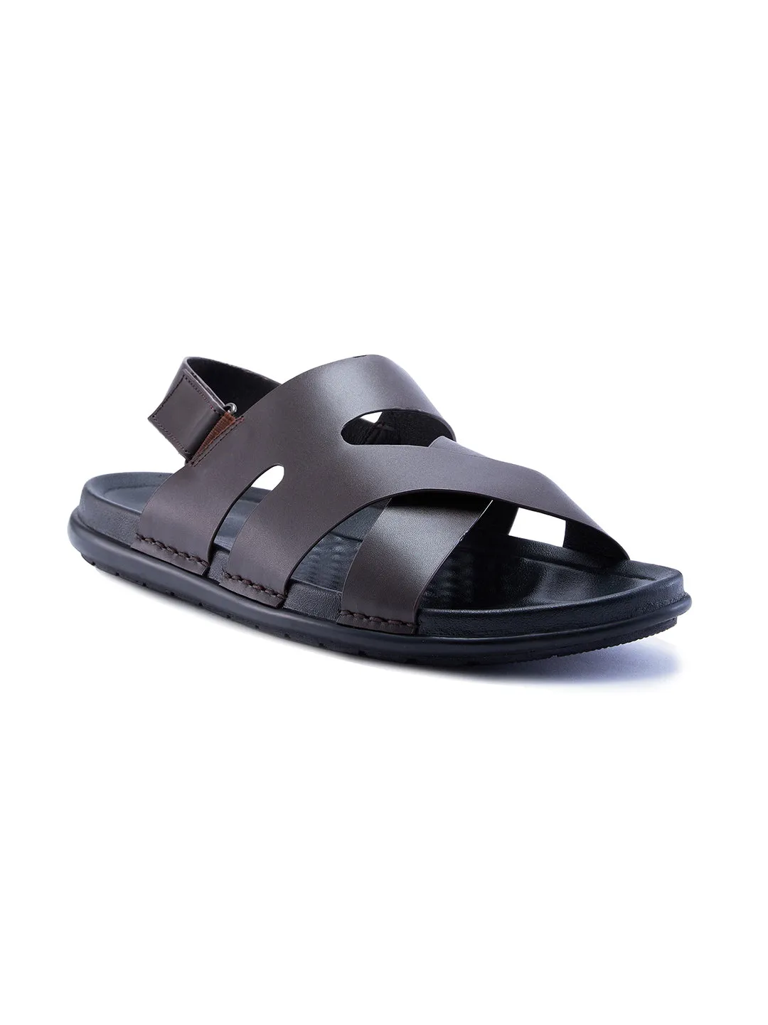 Regal Brown Men Casual Leather Sandals
