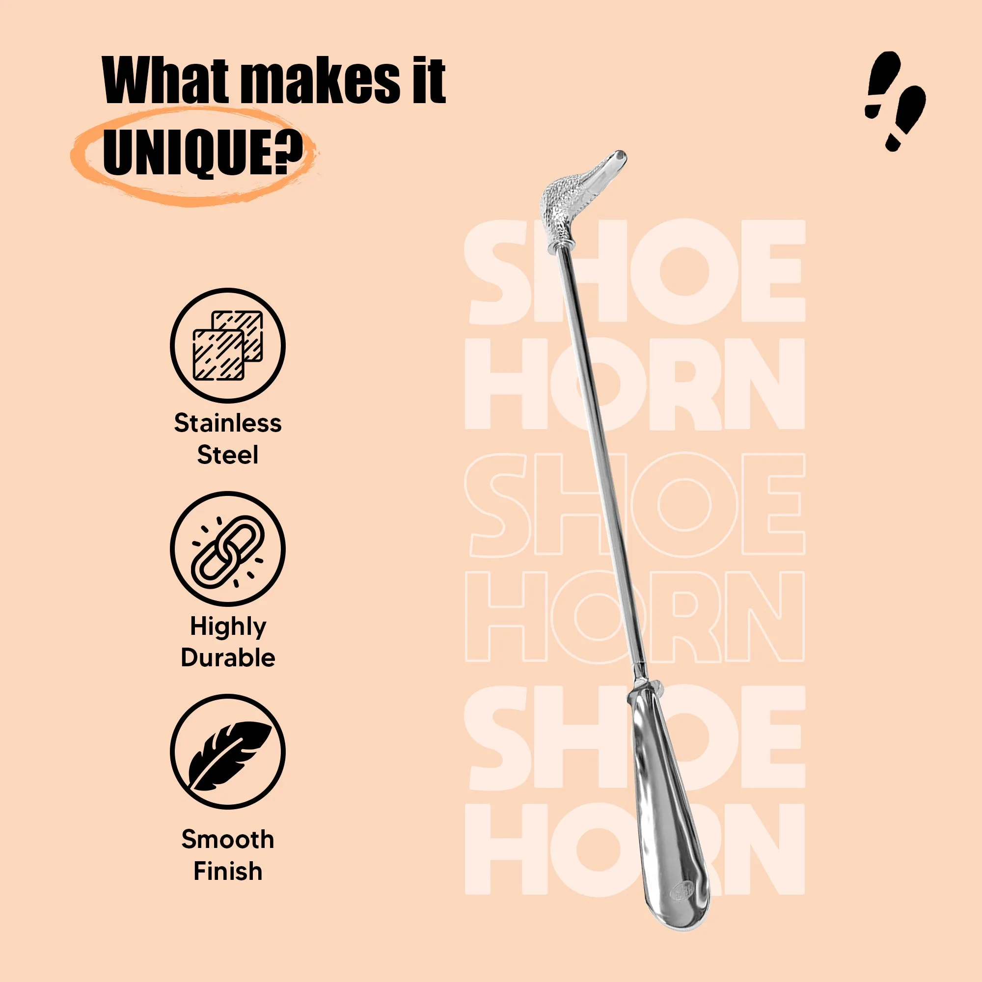 Shoe Mistri Aluminium Swan Shoe Horn