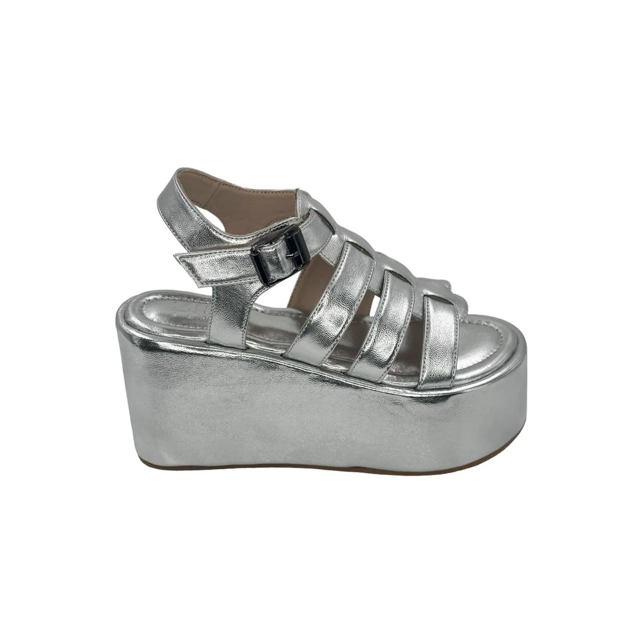 Silver Caged Sandals