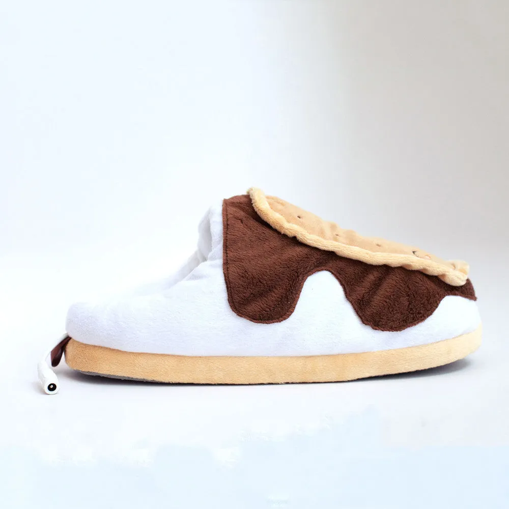 S’mores USB Heated Plush Slippers