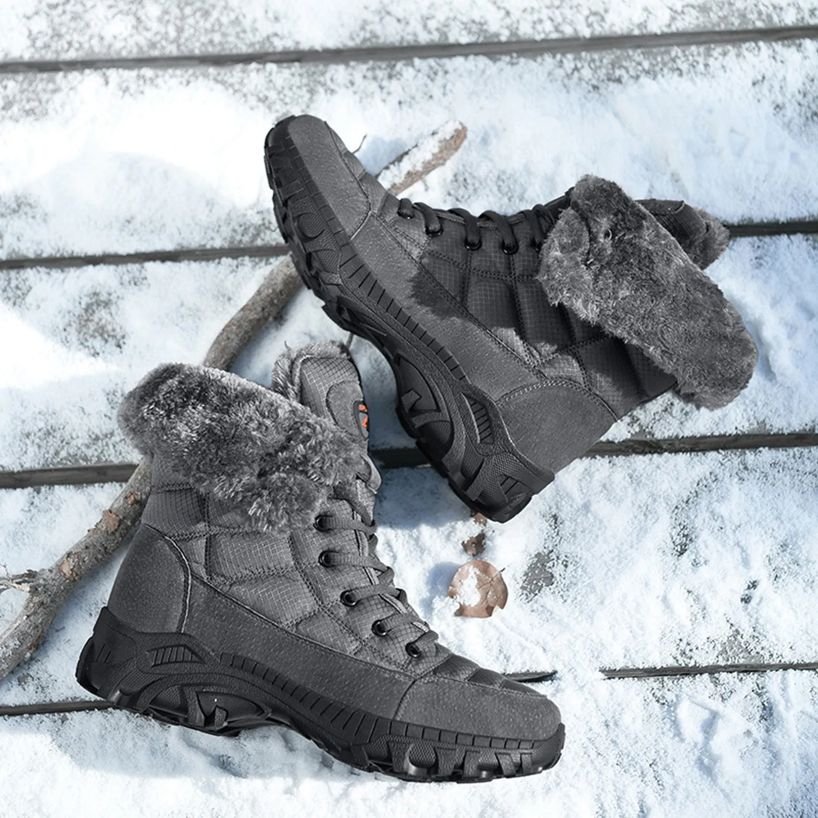 SNOTrek Rubber Non-Slip Waterproof Snow Boots