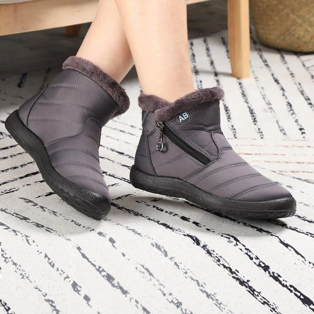 Snow Boots Waterproof Plush Fur Ankle For Boot Black Red Femmes Bottes Esbotas Invierno Botas De Mujer
