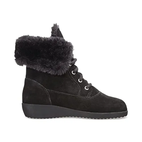 Style & Co. Womens Aubreyy Leather Winter & Snow Boots Black 7 Medium (B,M)