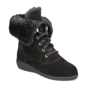 Style & Co. Womens Aubreyy Leather Winter & Snow Boots Black 9 Medium (B,M)