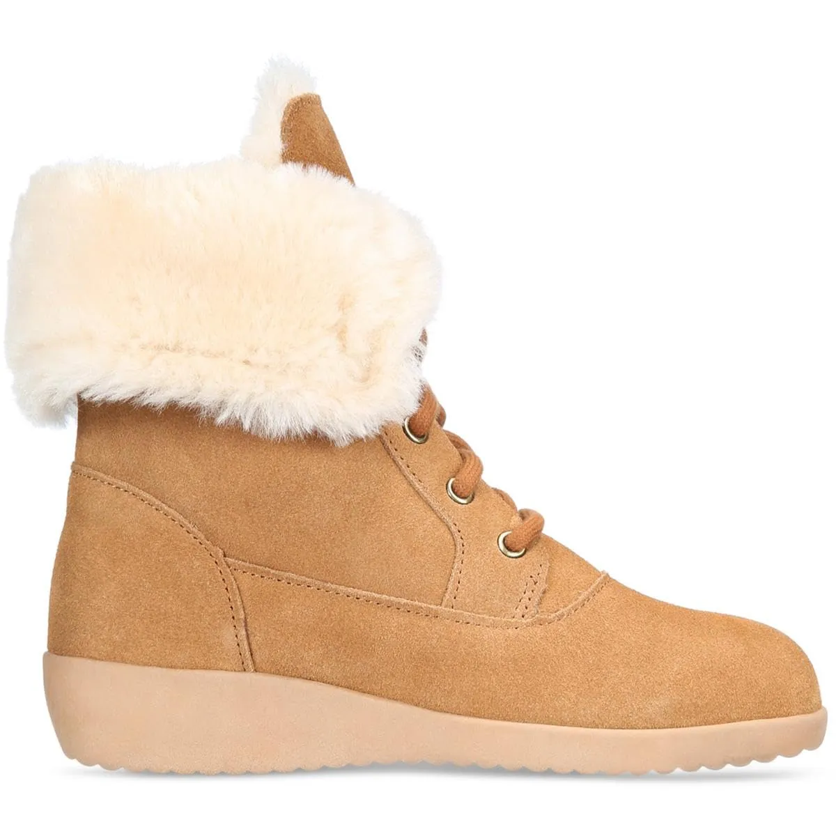Style & Co. Womens Aubreyy Suede Ankle Winter & Snow Boots Tan 8 Medium (B,M)