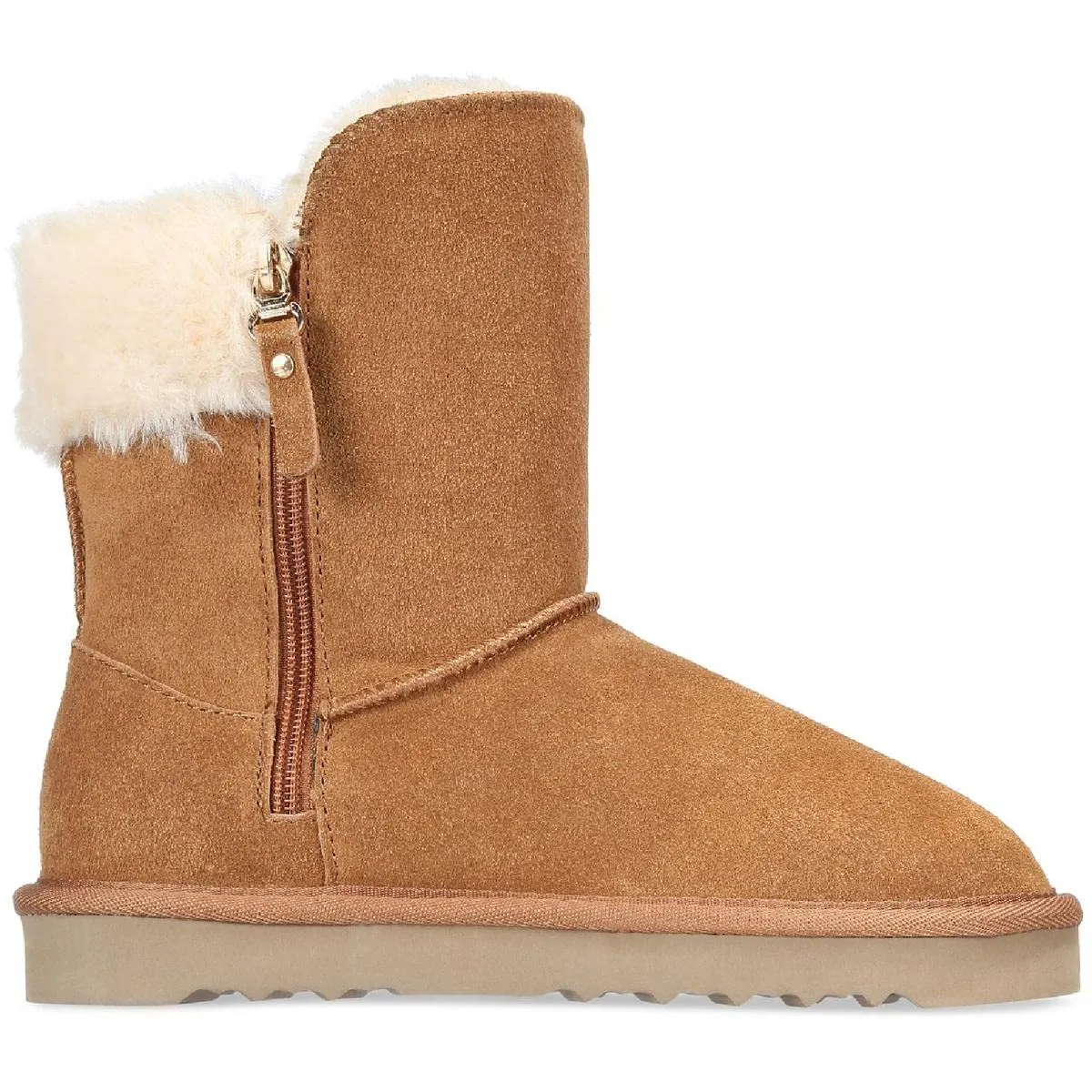 Style & Co. Womens Maevee Leather Winter & Snow Boots Brown 8 Medium (B,M)
