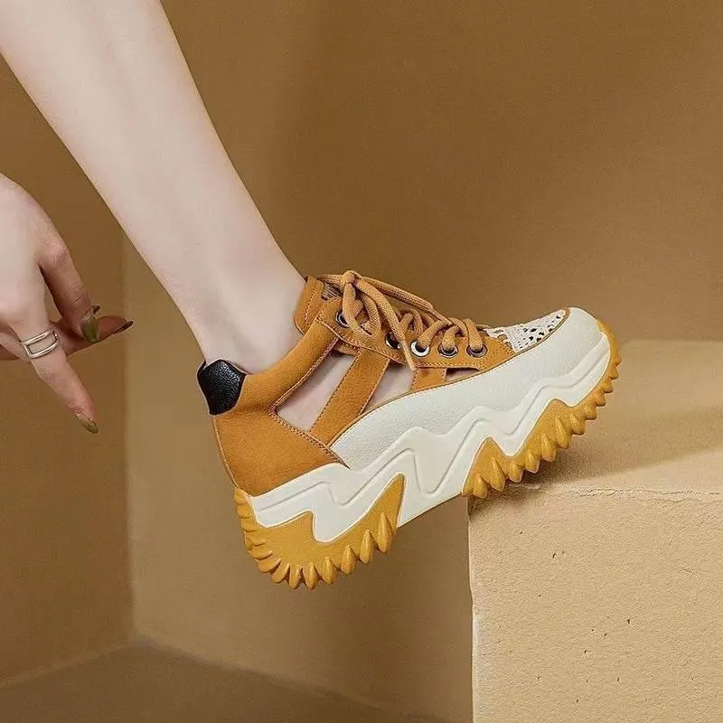 Stylish High Top Hollow Breathable Shoes