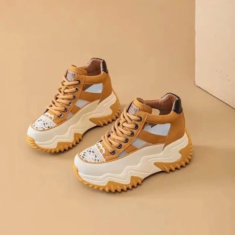 Stylish High Top Hollow Breathable Shoes
