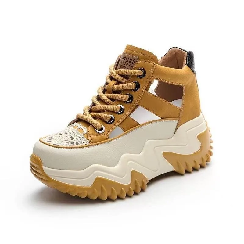 Stylish High Top Hollow Breathable Shoes