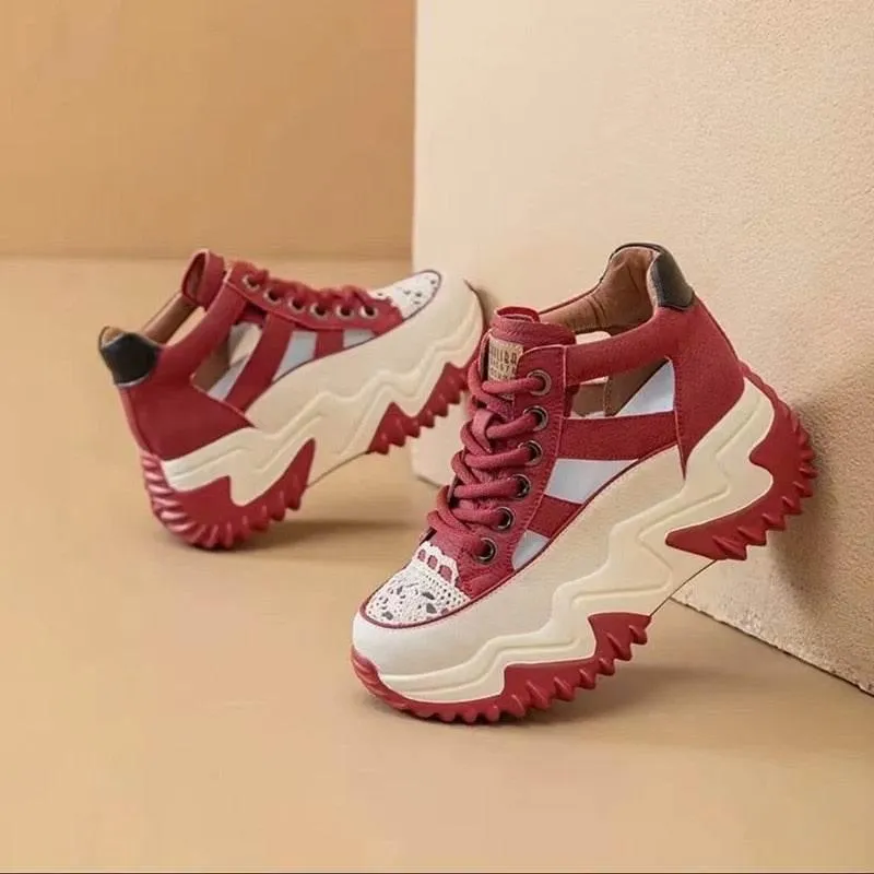Stylish High Top Hollow Breathable Shoes