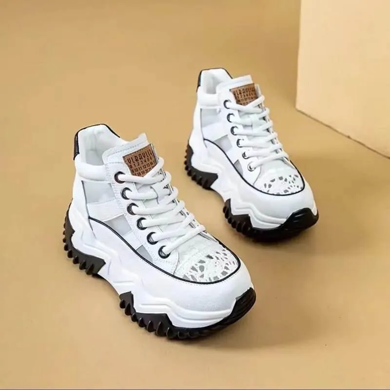 Stylish High Top Hollow Breathable Shoes