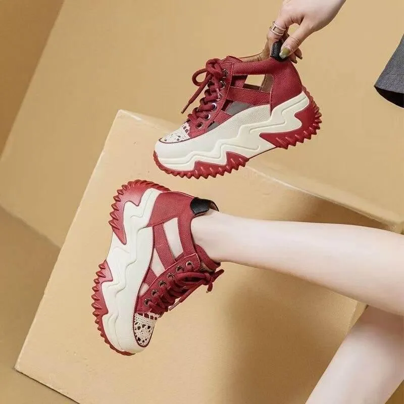 Stylish High Top Hollow Breathable Shoes