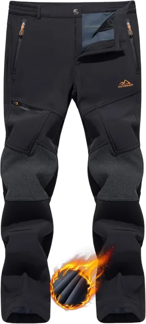 TACVASEN Men's Insulated Ski Pants - Windproof & Water Resistant