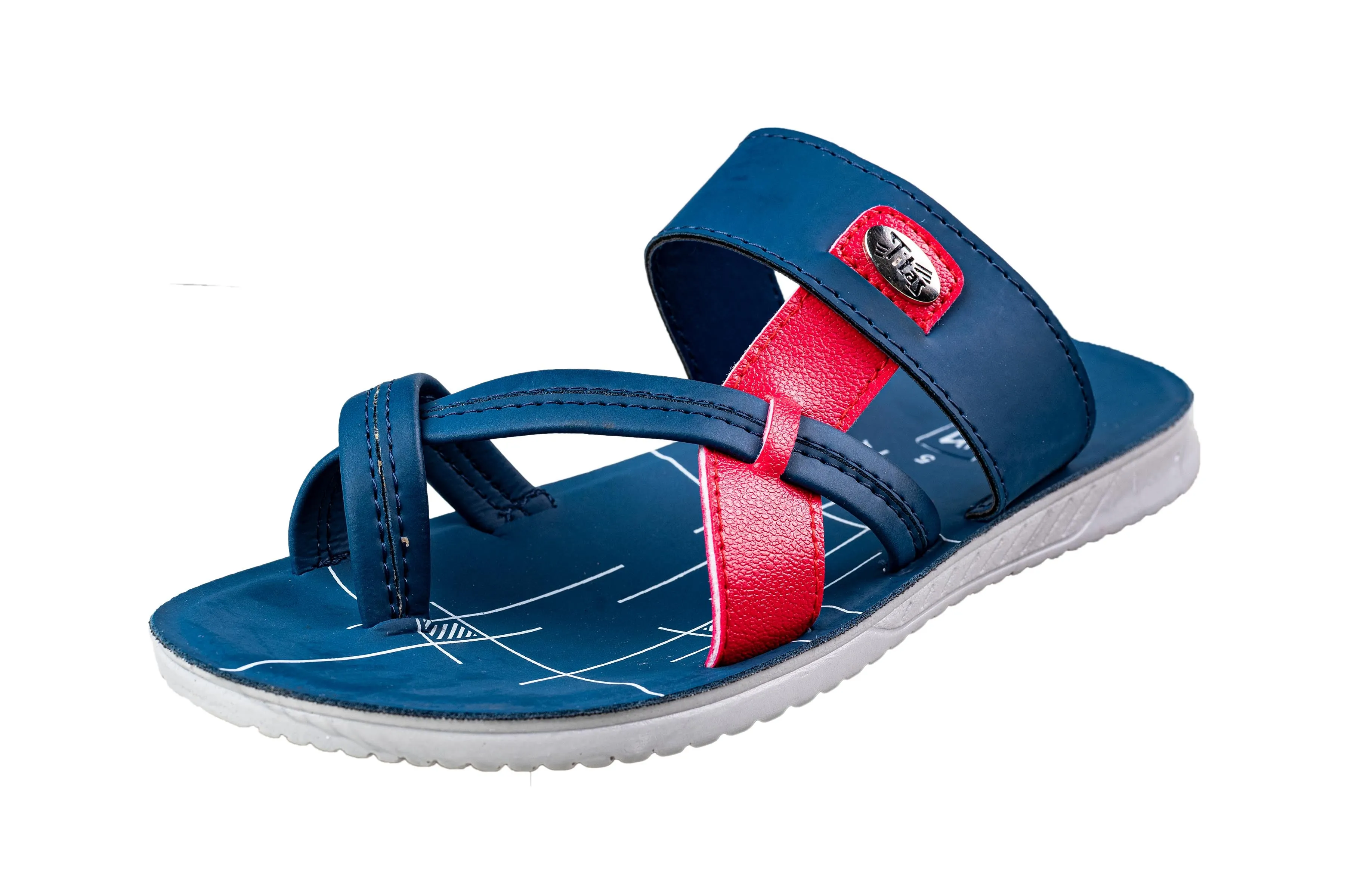 Titas Boys Blue / Red  Chappal PU