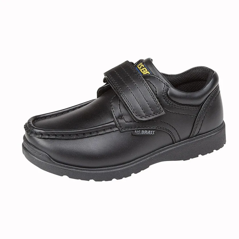 US Brass C657A Boys Touch Fastening Boat Shoe