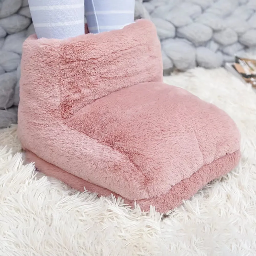 USB-Powered Electric Foot Warmer with Fleece – Energy-Saving Heated Foot Pads for Couples, Ideal for Home & Bedroom Comfort