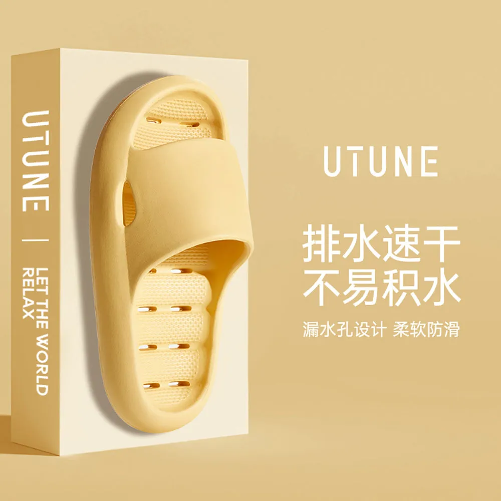 UTUNE Indoor Home Slippers Lemon Yellow Size 37-38