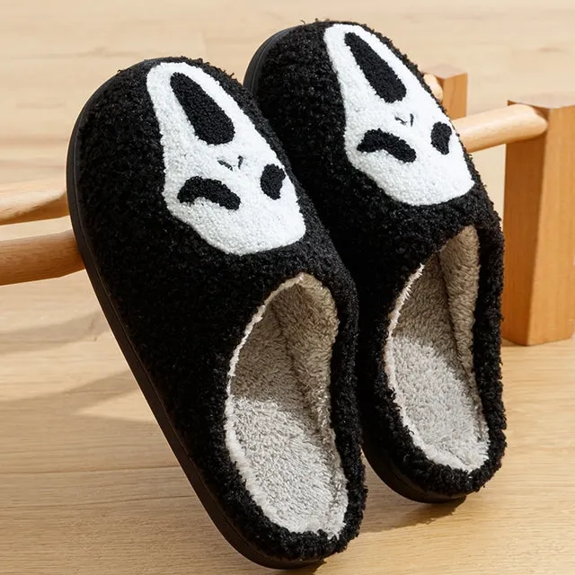 Warm And Non-slip Covered Halloween Cotton Slippers Indoor Shoes