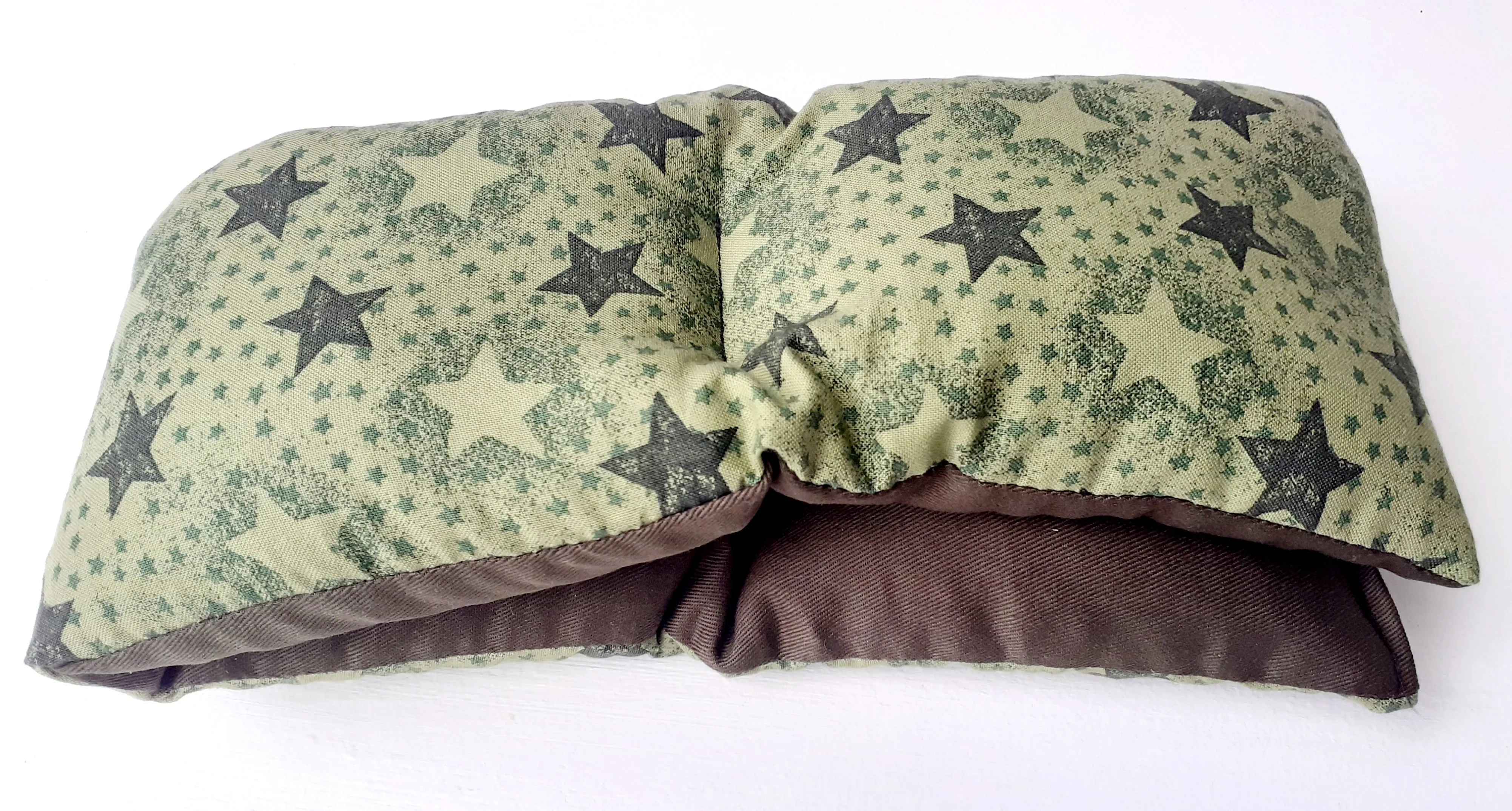 Wheat Bag Extra Long  OLIVE LARGE STARS