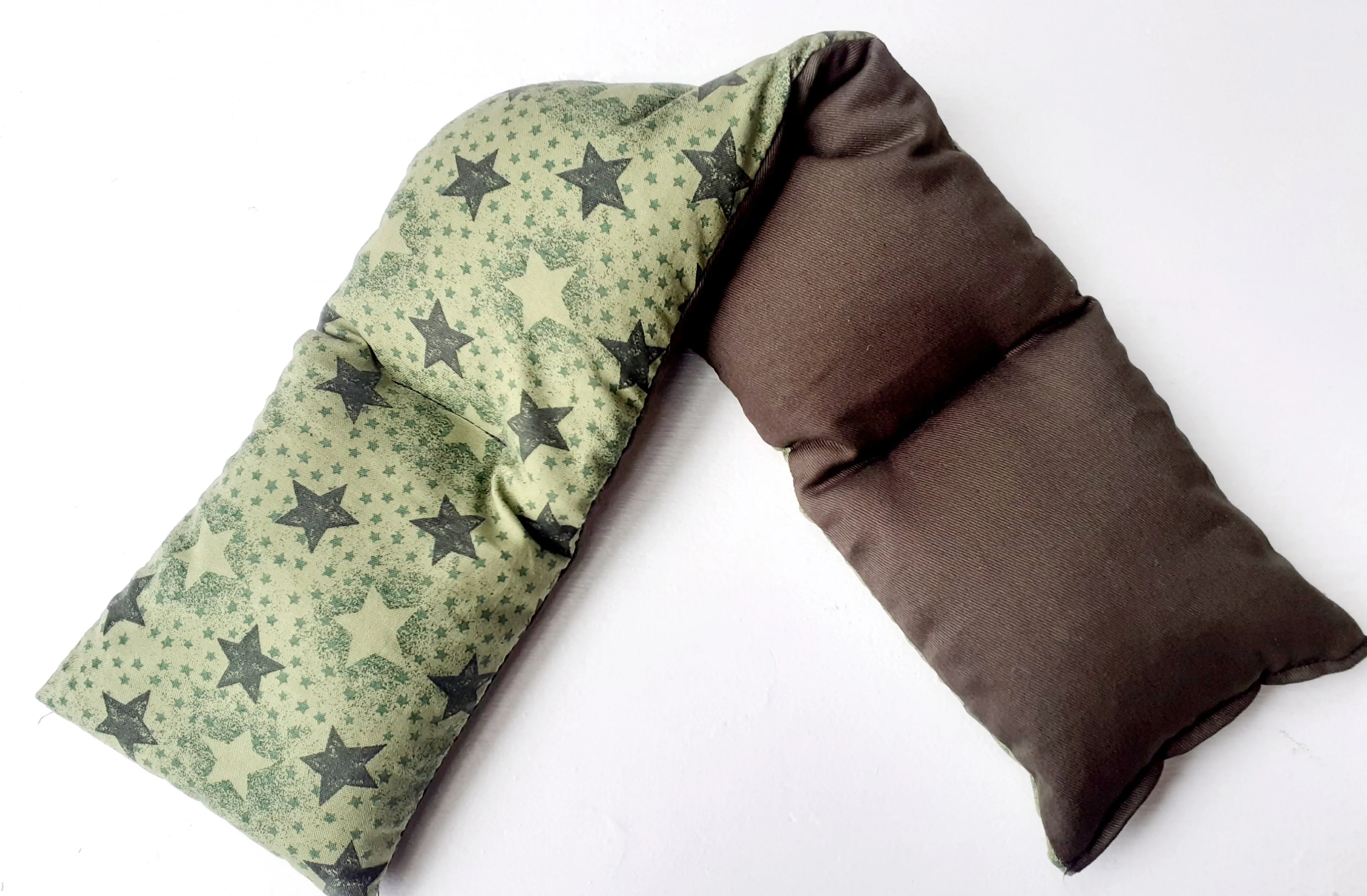 Wheat Bag Extra Long  OLIVE LARGE STARS