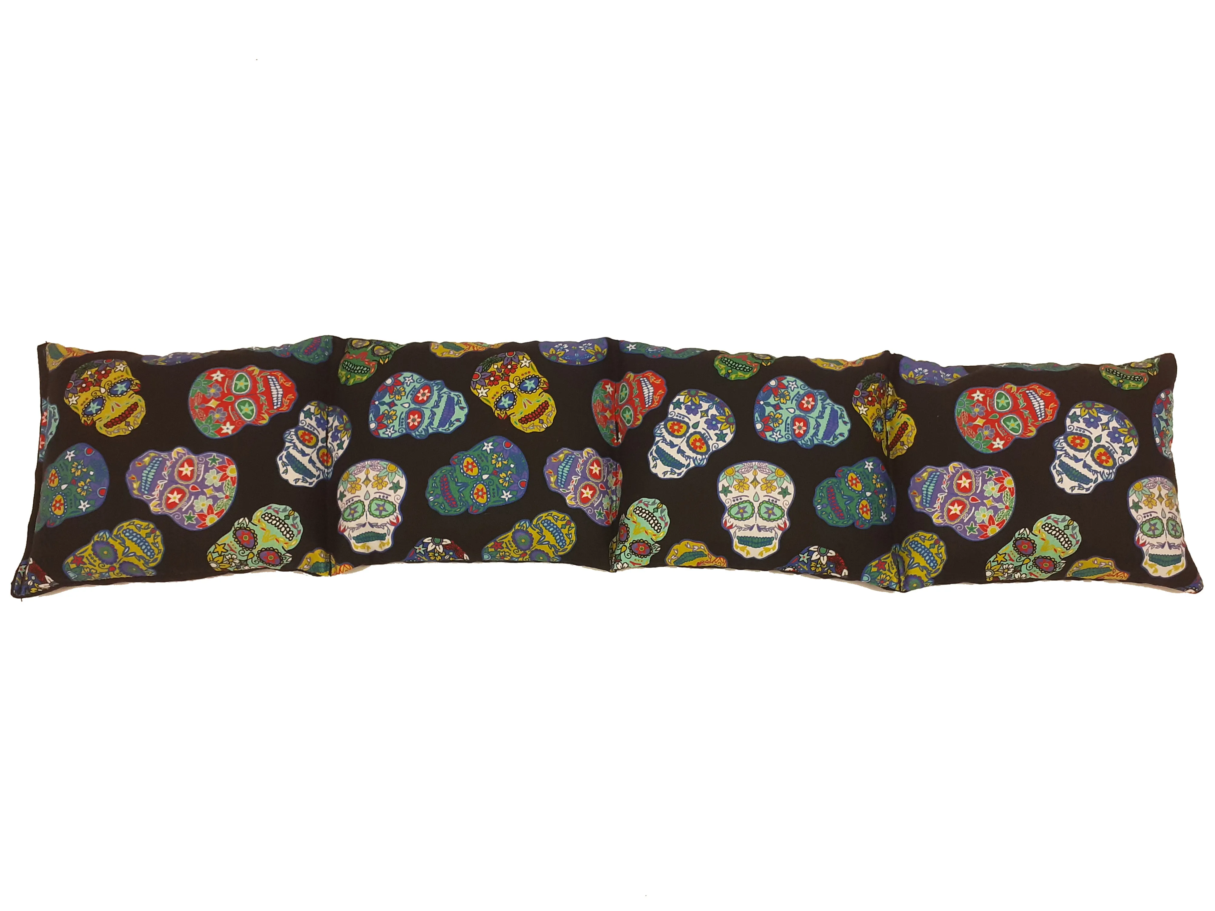 Wheat Bag Extra Long   'SUGAR SKULLS BLACK'