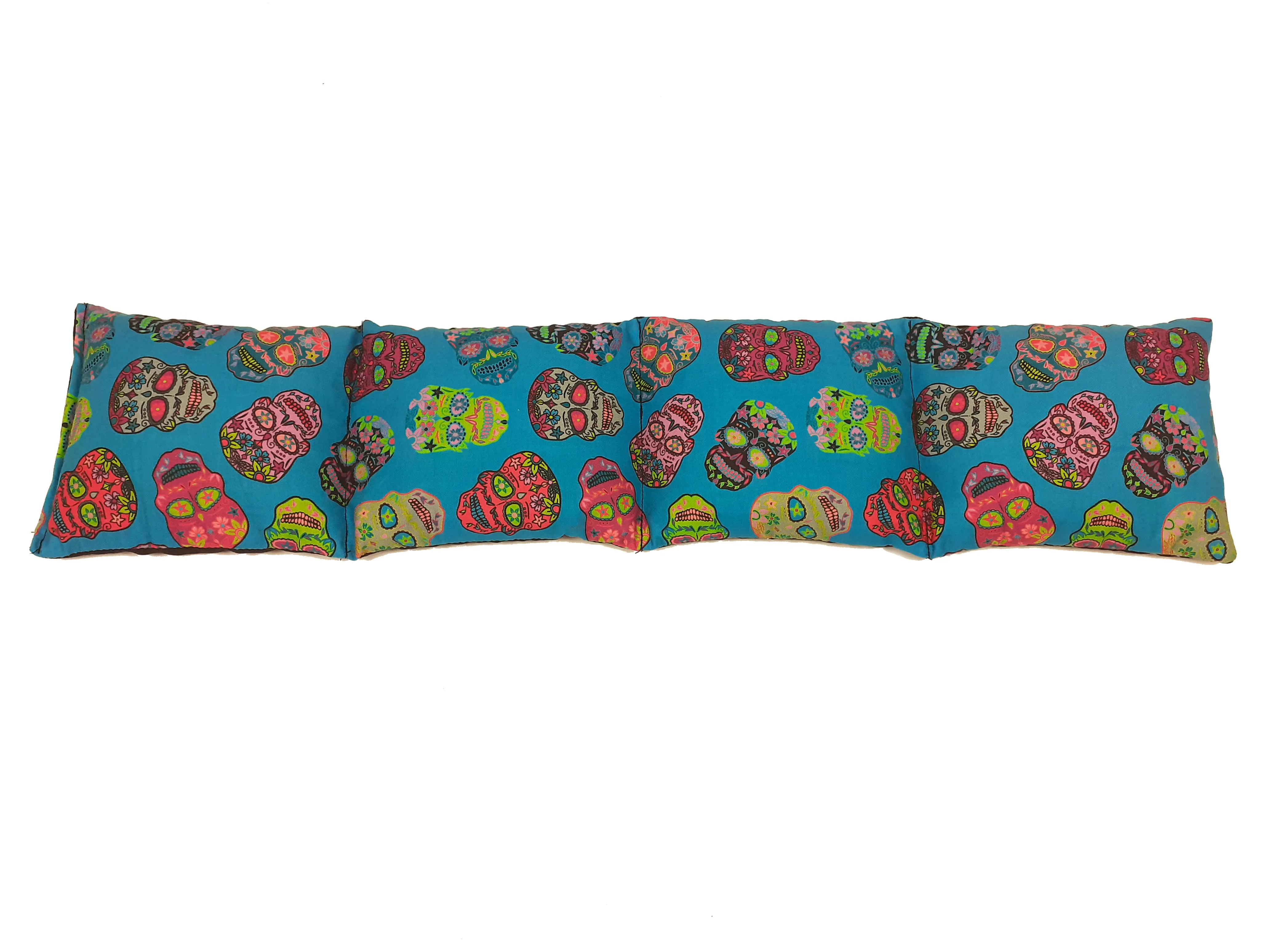 Wheat Bag Extra Long   'SUGAR SKULLS TEAL'
