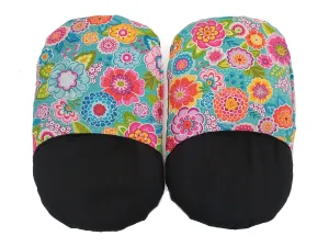 Wheat Bag Slippers  ' Groovy Flowers'