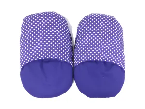 Wheat Bag Slippers  ' PURPLE DOTS '