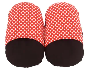 Wheat Bag Slippers  ' RED DOTS '