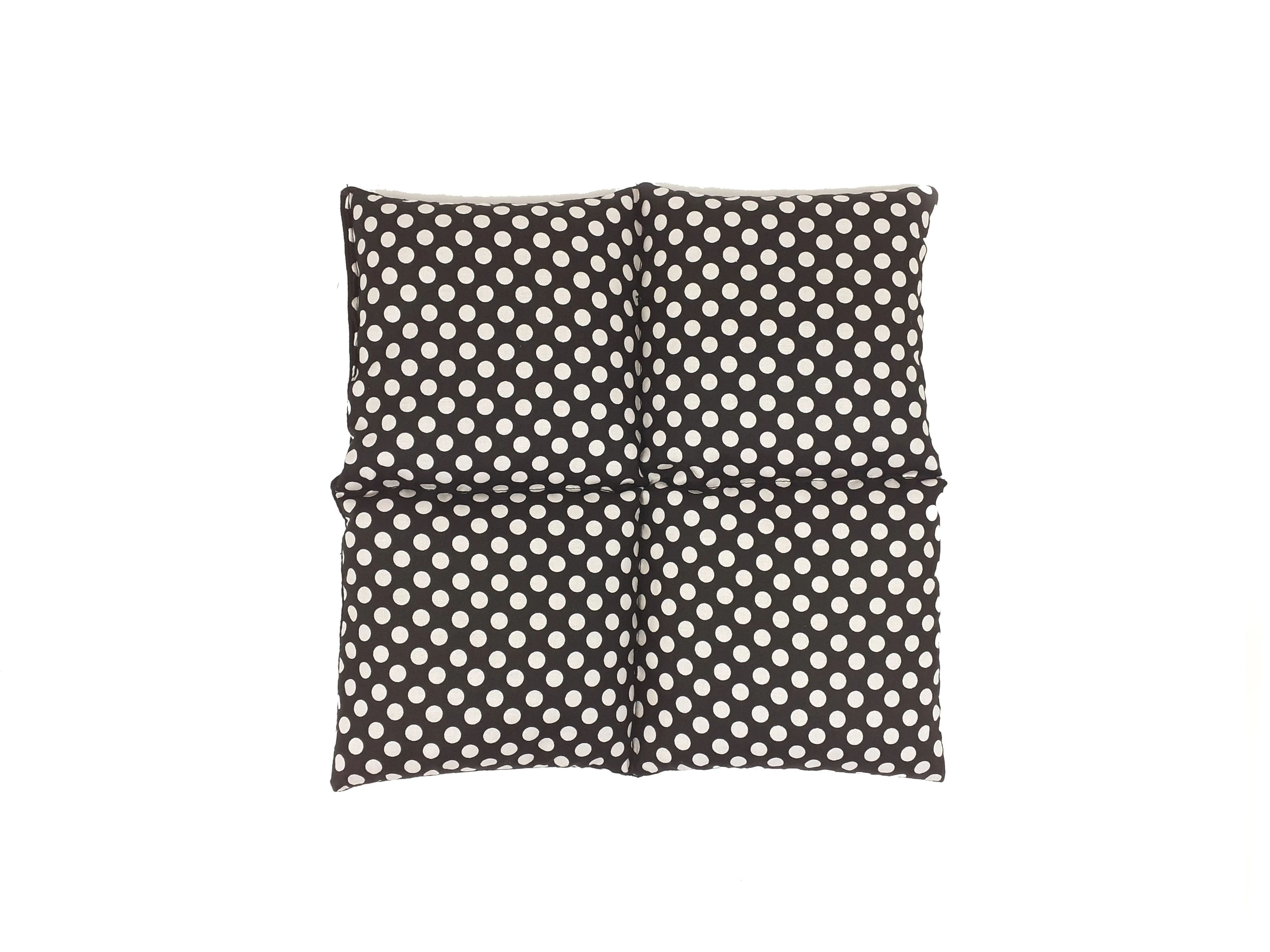 Wheat Bag Square, 25cm X 25cm ' BLACK & WHITE DOTS '