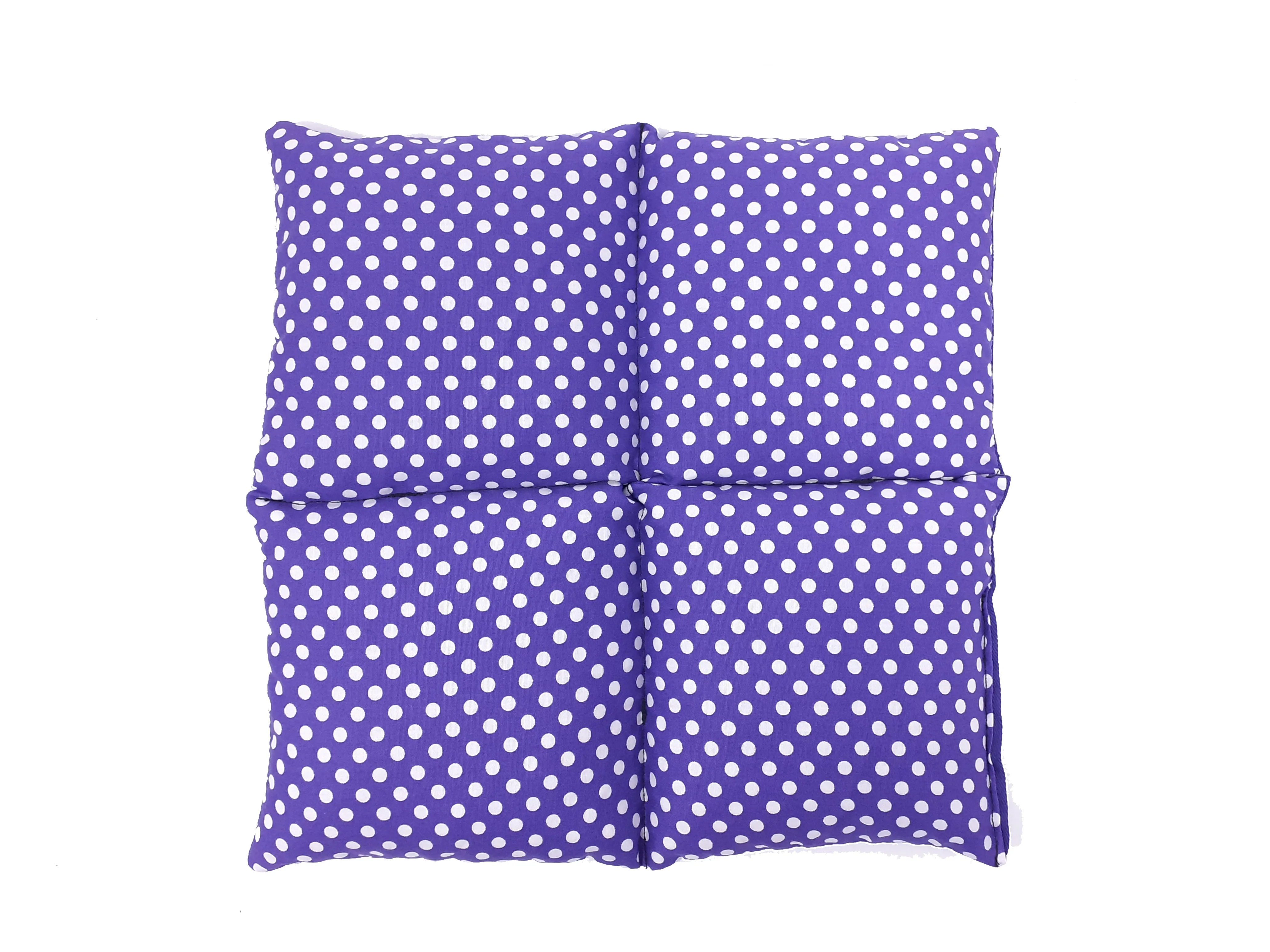 Wheat Bag Square, 25cm X 25cm ' PURPLE DOTS '