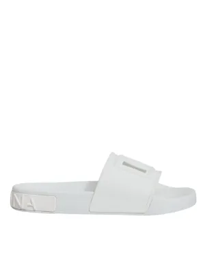 White Rubber Slides Sandals Beachwear Shoes