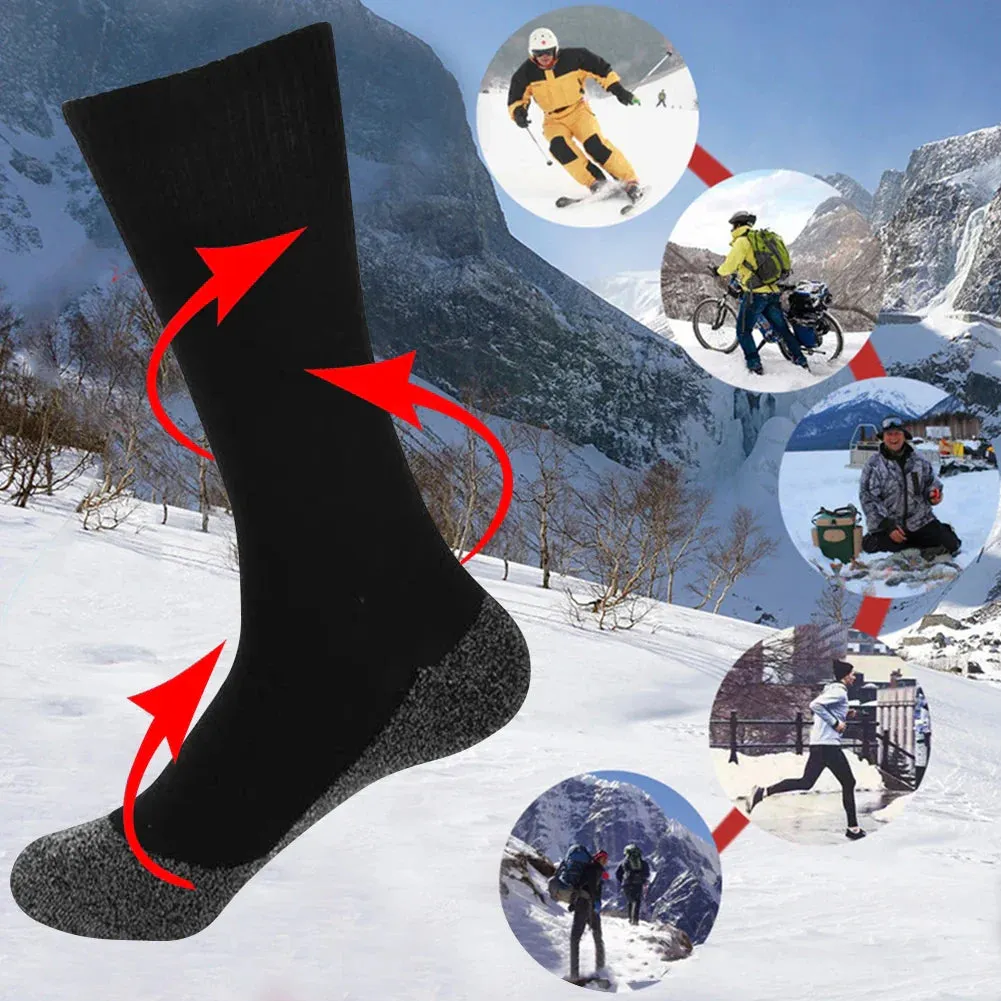 Winter Self-Heating Constant Temperature Heat Socks for Men Women Thermal Heated Socks Acetate Fibers Heating Fiber Stockings Thermal Socks for Indoor Outdoor