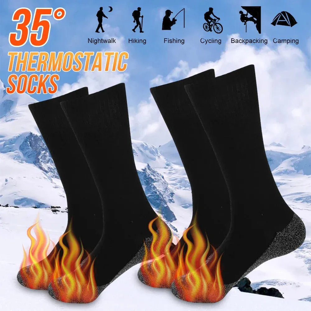 Winter Self-Heating Constant Temperature Heat Socks for Men Women Thermal Heated Socks Acetate Fibers Heating Fiber Stockings Thermal Socks for Indoor Outdoor