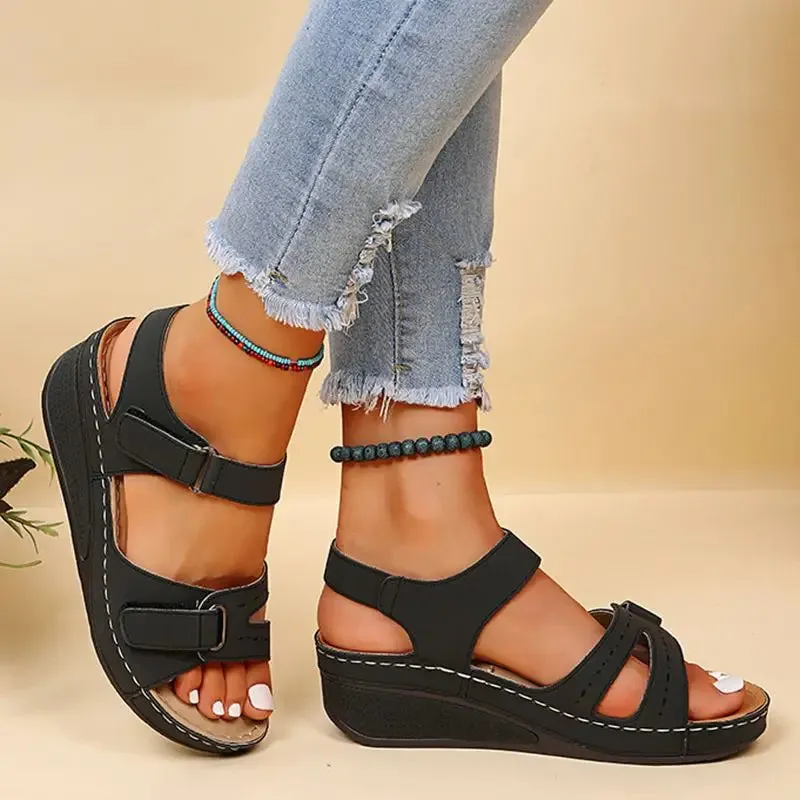 Women Sandals Summer Shoes Open Toe Shoes Woman Plus Size Wedge Sandals