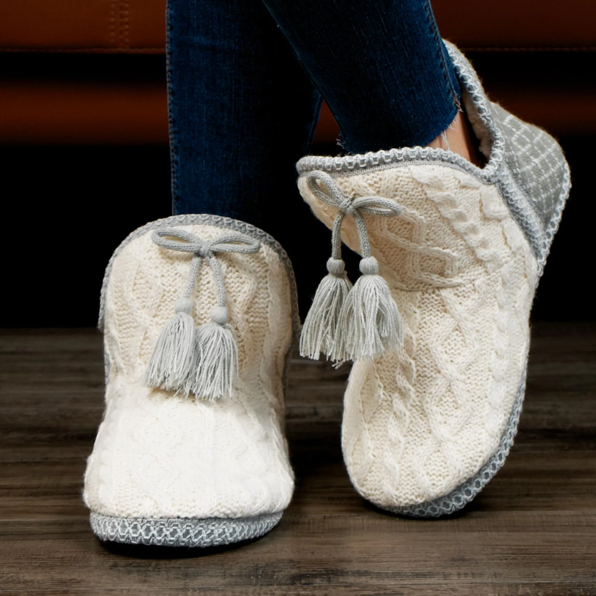 Women's Ankle Bootie Slippers with Memory Foam
