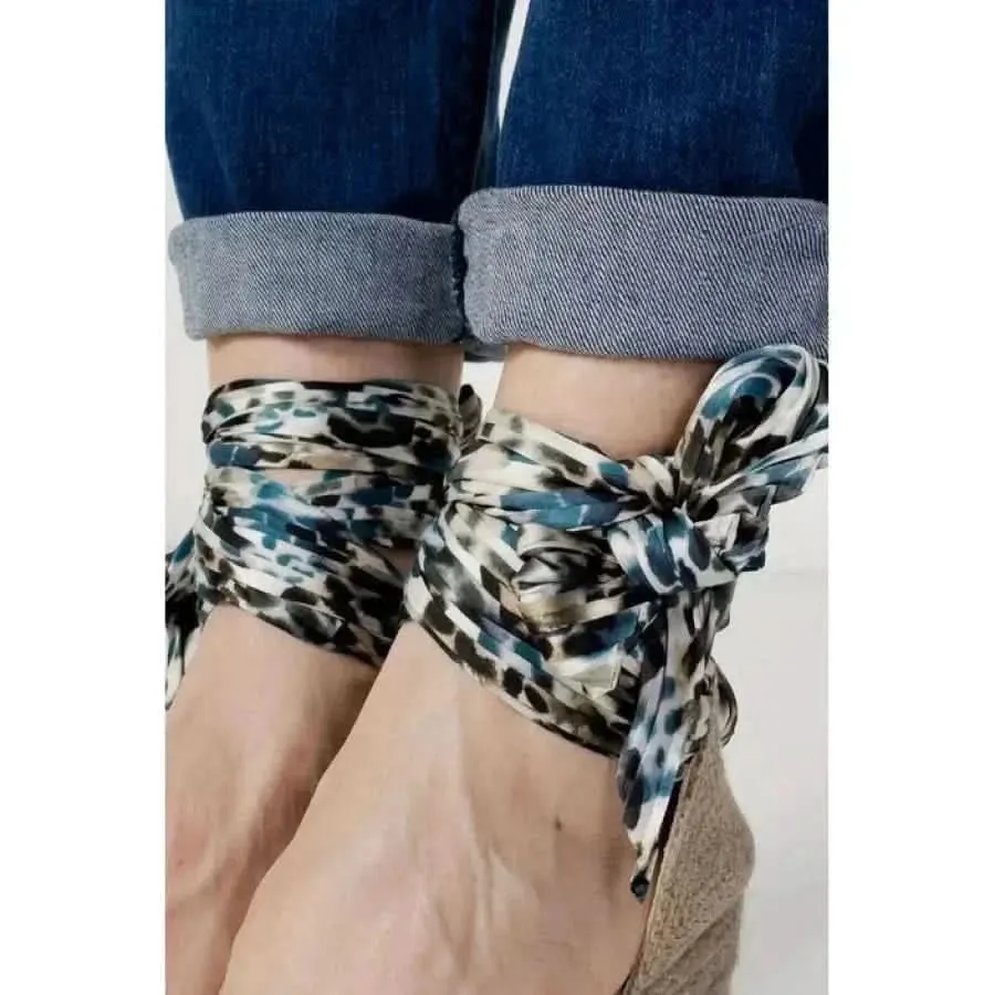 Women's Grey Leather Espadrilles Sandals Size 8