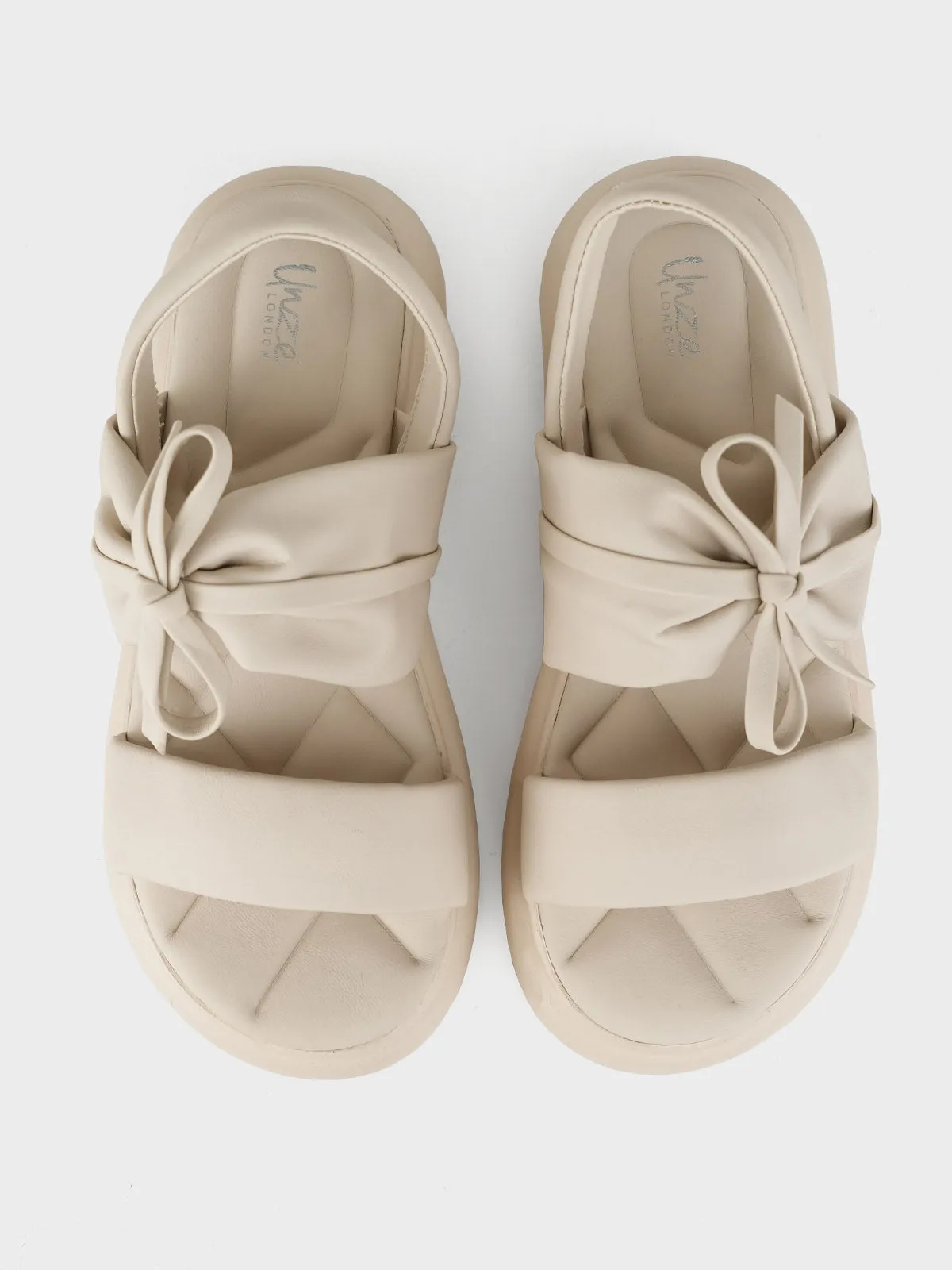 Womens "GREYY" Bow Accented Sandals