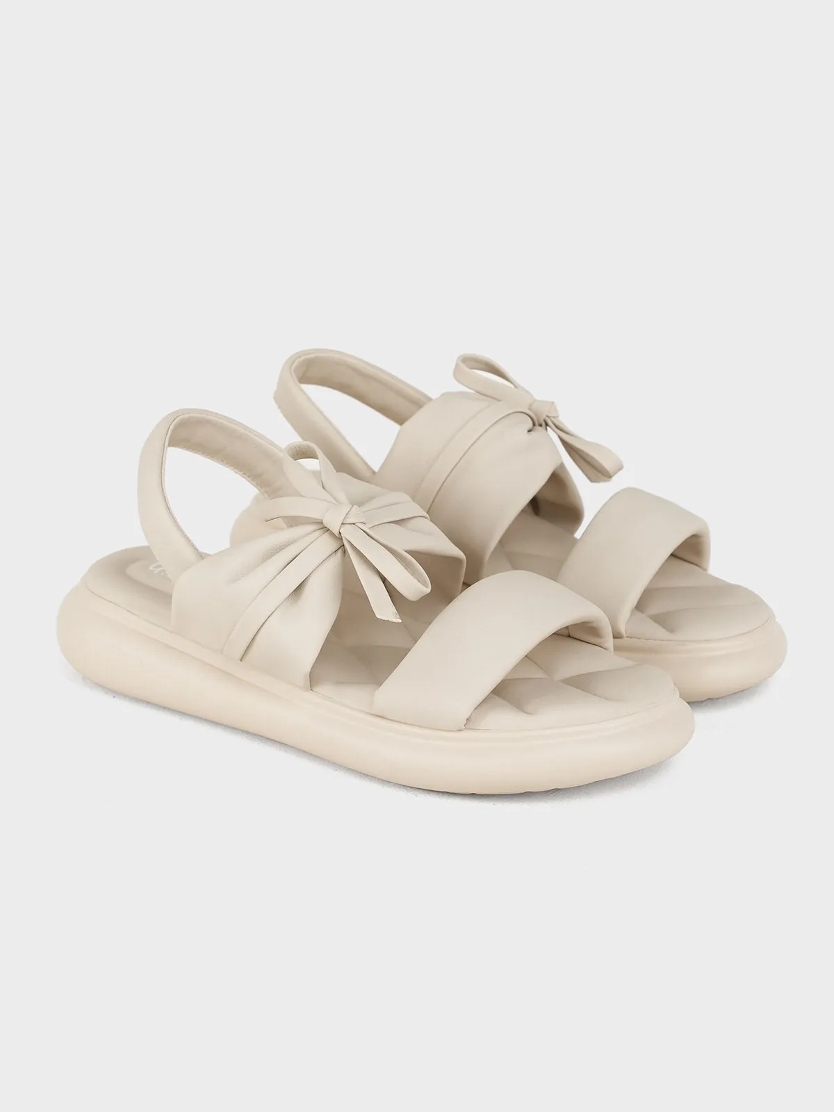 Womens "GREYY" Bow Accented Sandals
