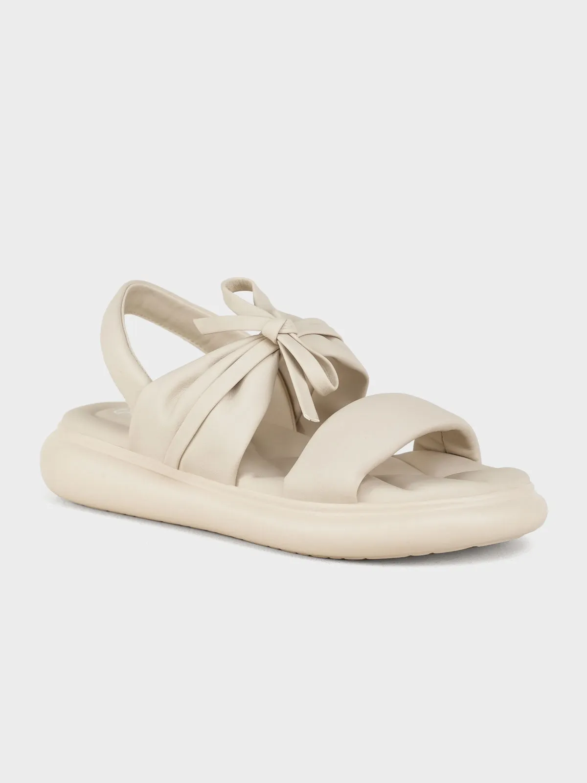 Womens "GREYY" Bow Accented Sandals