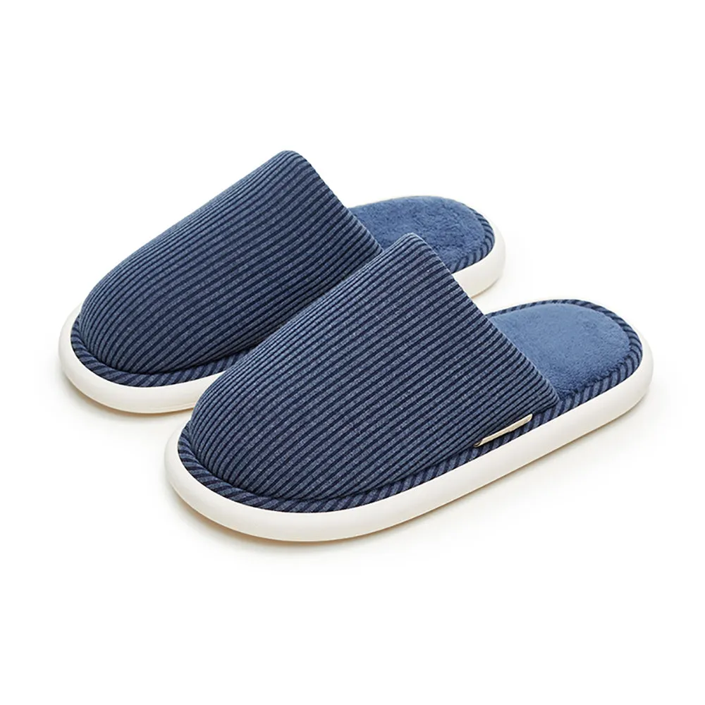 YouDiao Waffle Knit Slippers - Navy Blue, Size 44-45